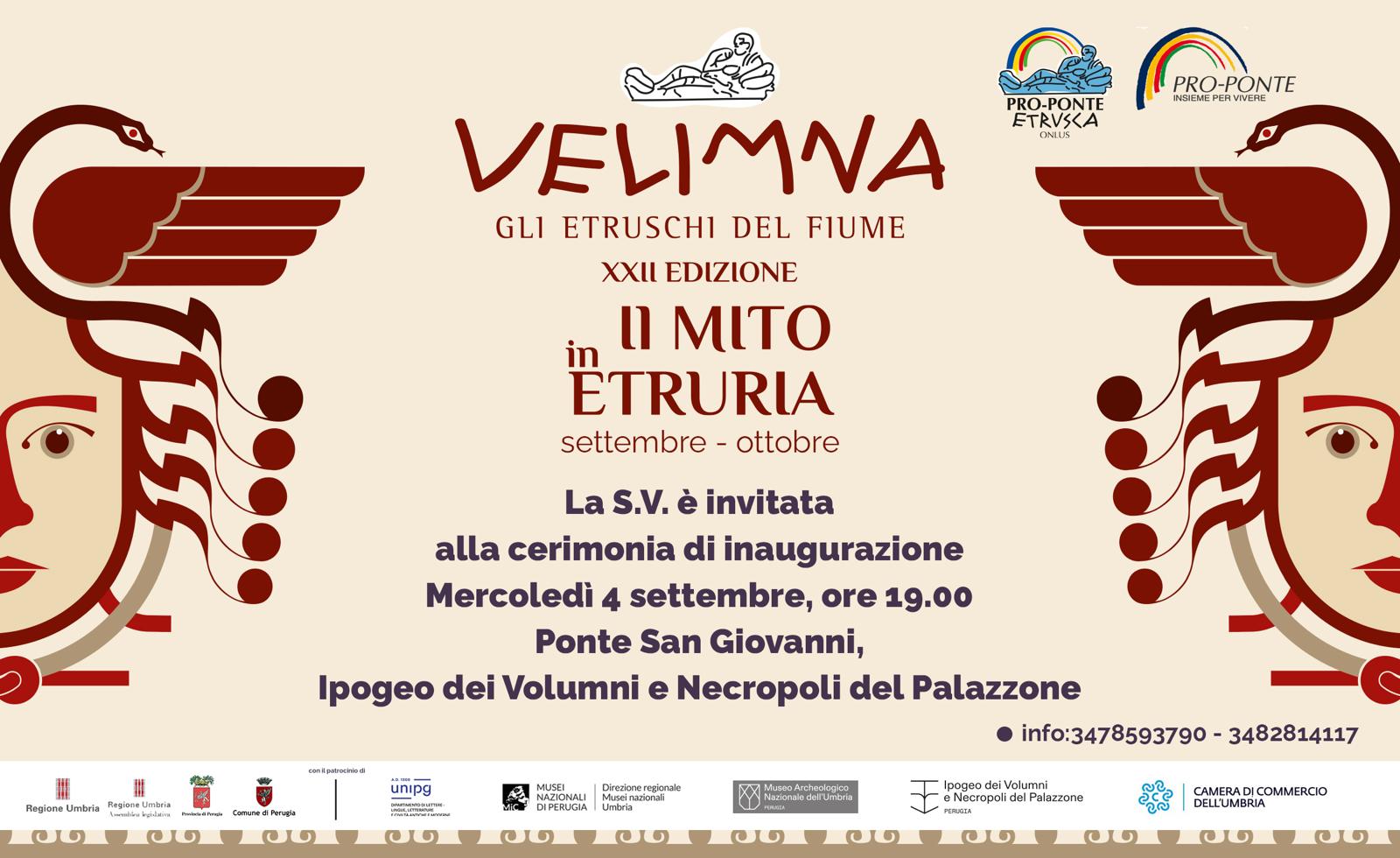 Velimna, gli etruschi del fiume: XXII Edizione. Il mito in Etruria